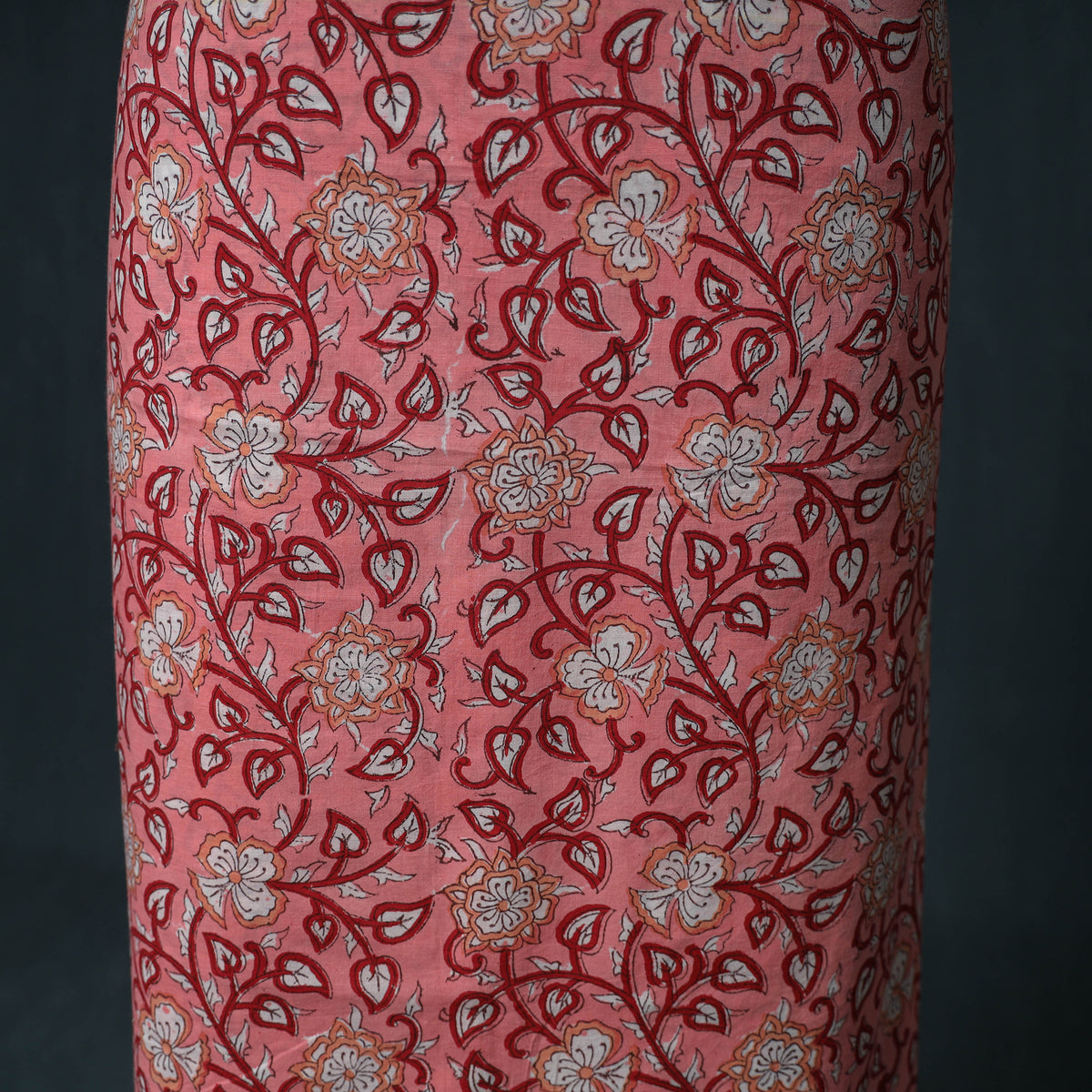 Sanganeri Block Print Cotton Unstitched Dress Material: Kurta with Dupatta 11