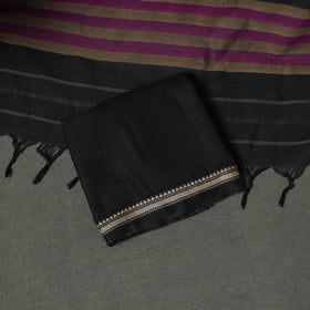 Dharwad Cotton Plain Thread Border Unstitched Dress Material: Kurta, Bottom & Dupatta 45