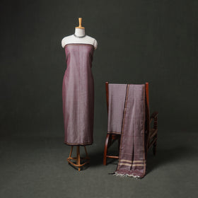 Dharwad Cotton Plain Thread Border Unstitched Dress Material: Kurta, Bottom & Dupatta 46