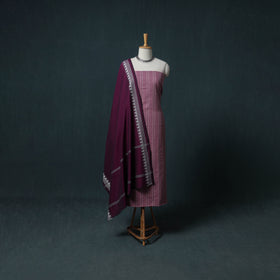 Jacquard Cotton Unstitched Dress Material: Kurta with Dupatta 15