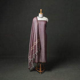 Dharwad Cotton Plain Thread Border Unstitched Dress Material: Kurta, Bottom & Dupatta 46