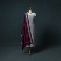 Jacquard Cotton Unstitched Dress Material: Kurta with Dupatta 16