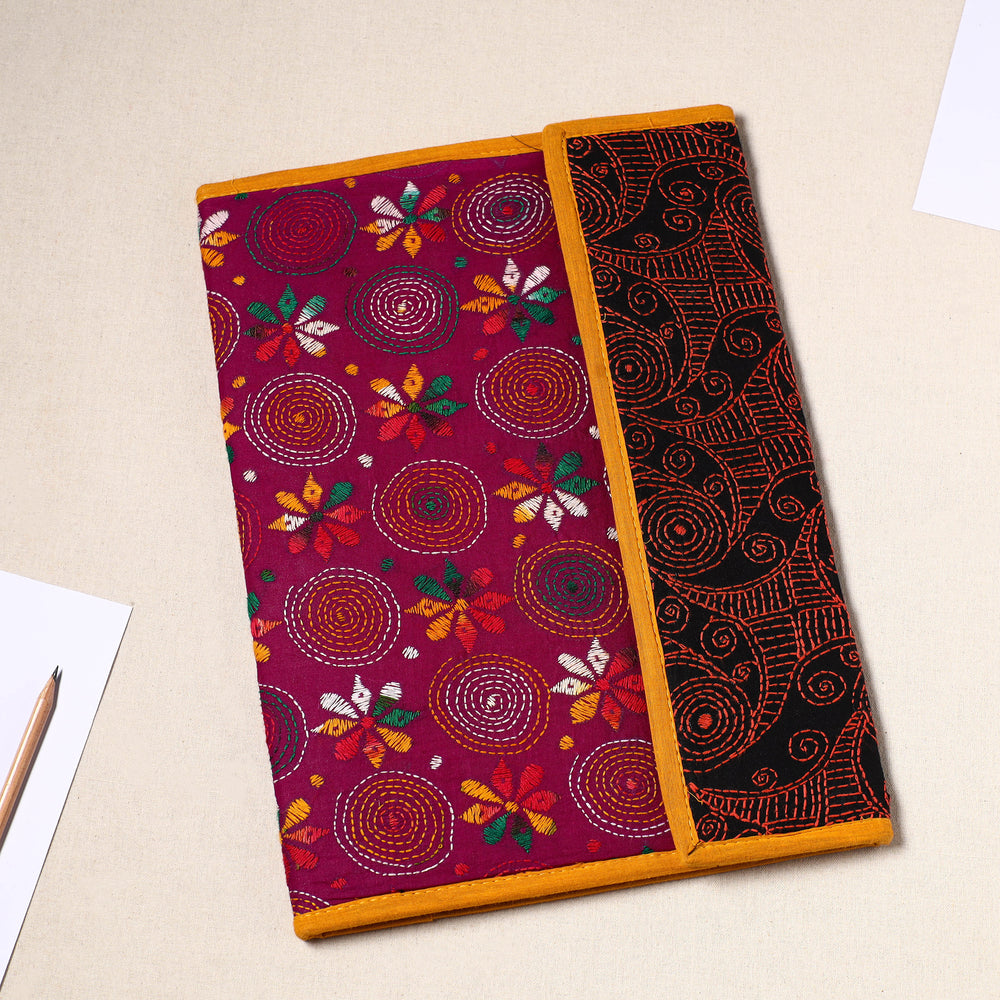 Handcrafted Bengal Kantha Work File Folder 19