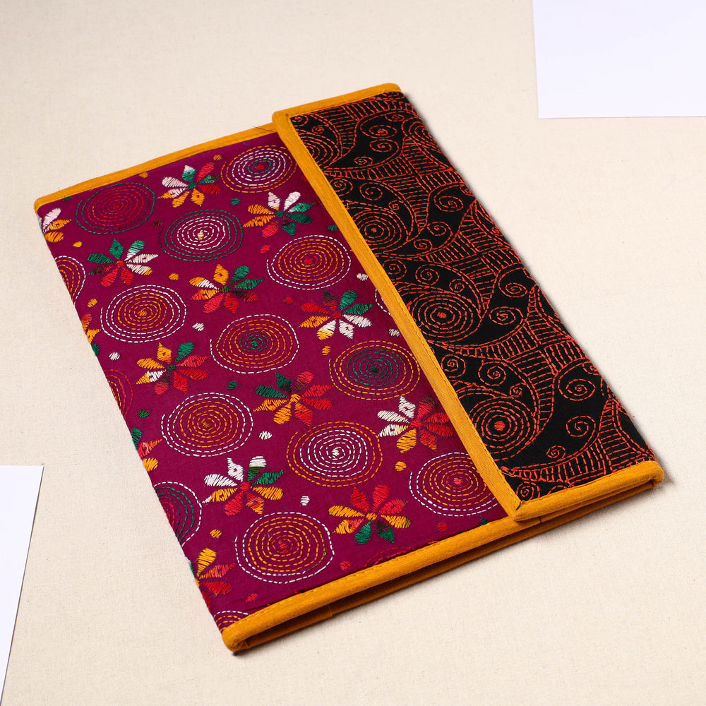 Handcrafted Bengal Kantha Work File Folder 19