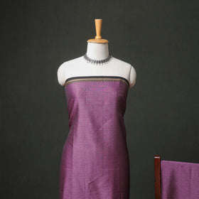 Dharwad Cotton Plain Thread Border Unstitched Dress Material: Kurta, Bottom & Dupatta 48