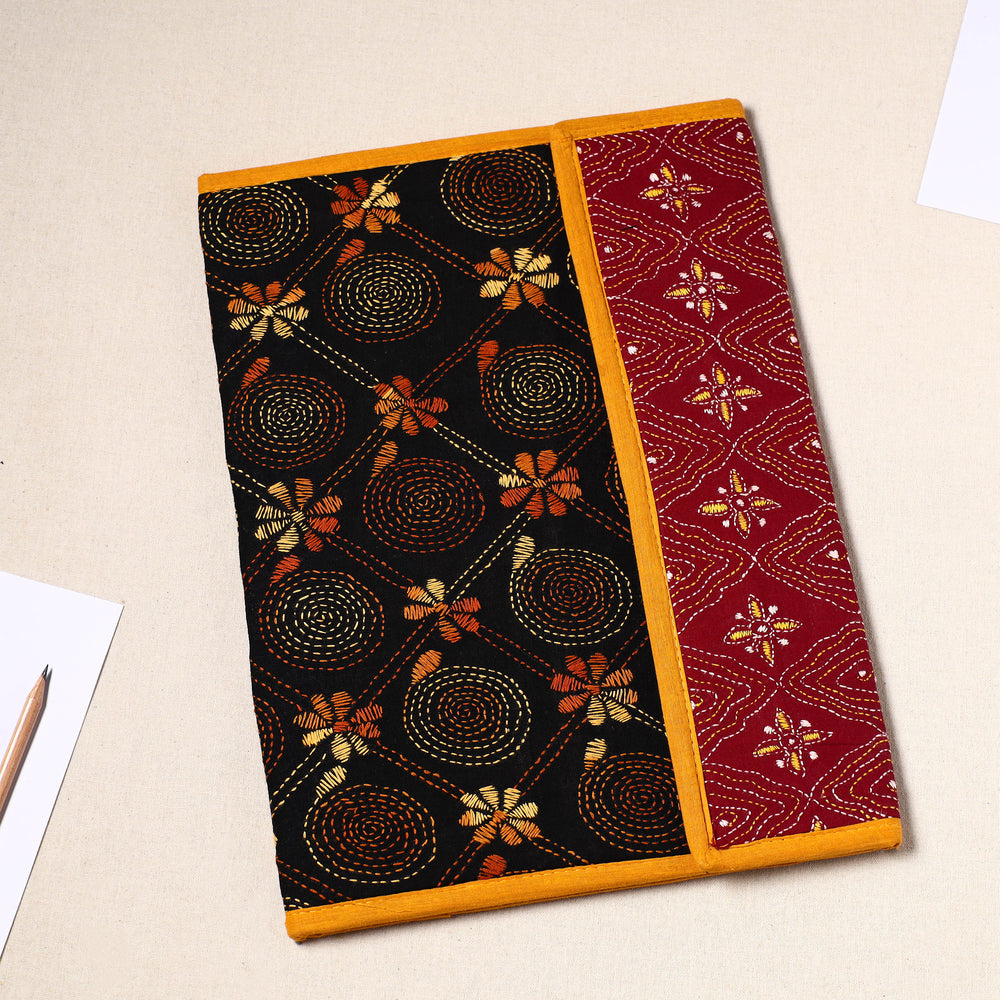 Handcrafted Bengal Kantha Work File Folder 24