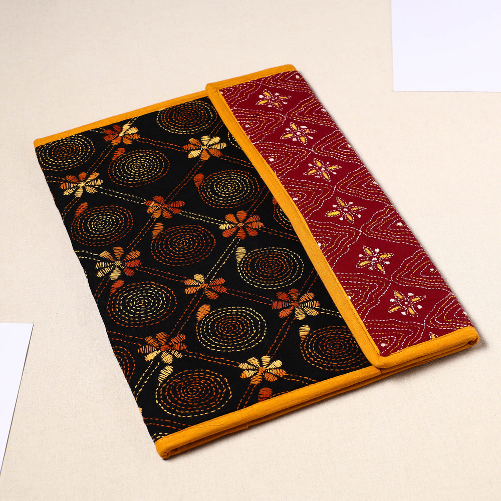 Handcrafted Bengal Kantha Work File Folder 24