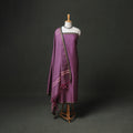 Dharwad Cotton Plain Thread Border Unstitched Dress Material: Kurta, Bottom & Dupatta 48
