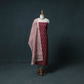 Pochampally Ikat Cotton Unstitched Dress Material: Kurta with Dupatta 22