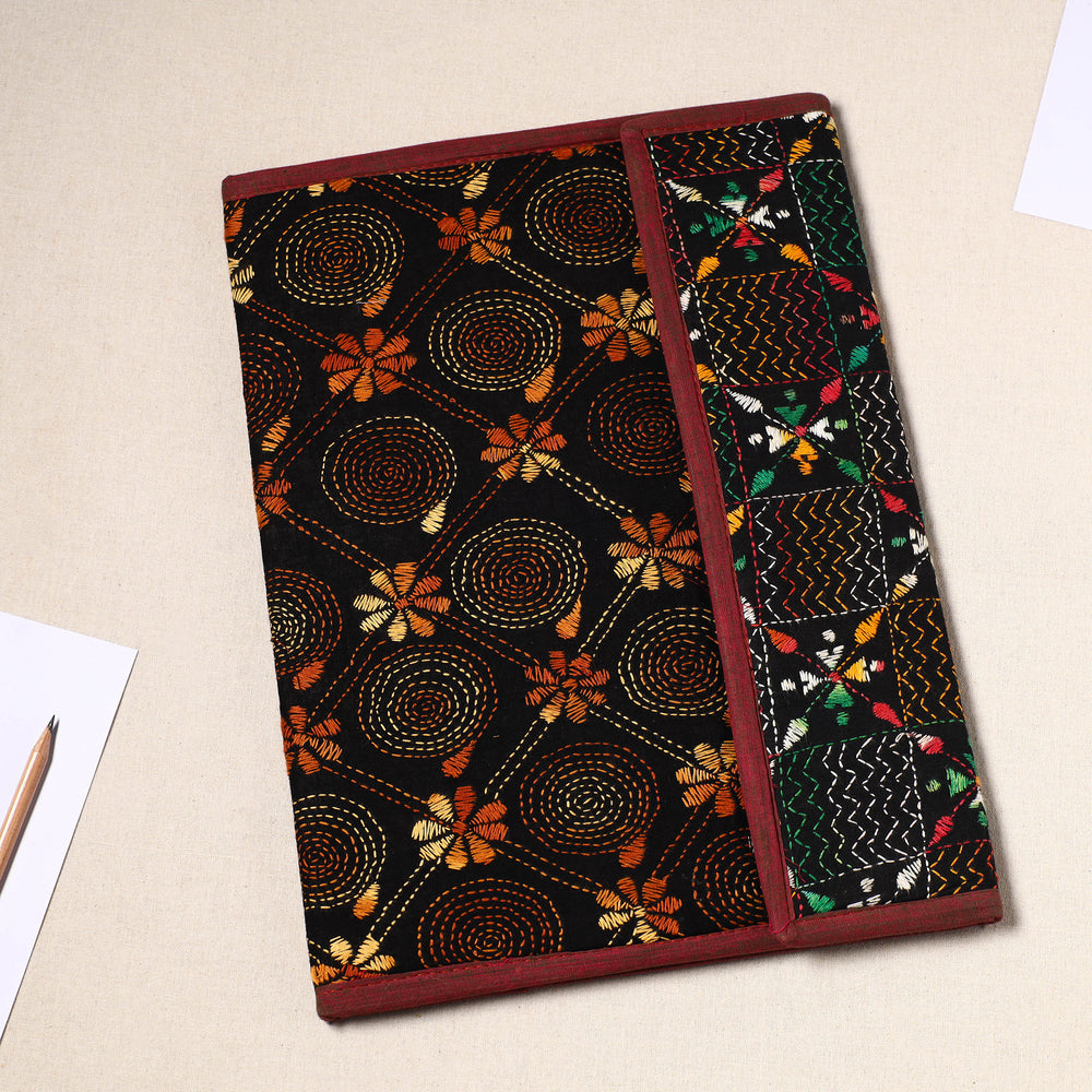 Handcrafted Bengal Kantha Work File Folder 33