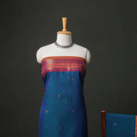 Dharwad Buti Cotton Plain Zari Border Unstitched Dress Material: Kurta, Bottom & Dupatta 52