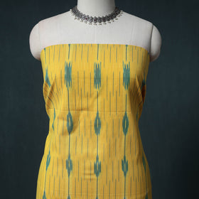 Pochampally Ikat Cotton Unstitched Dress Material: Kurta with Dupatta 24