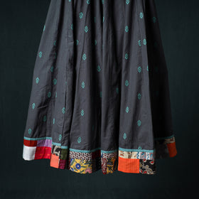 Jacquard 24 Kali Cotton Long Skirt with Patchwork Border 02