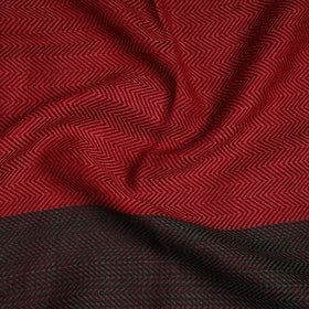 Red - woollen plain blouse piece 10 - handcrafted