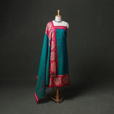 Dharwad Cotton Plain Thread Border Unstitched Dress Material: Kurta, Bottom & Dupatta 58