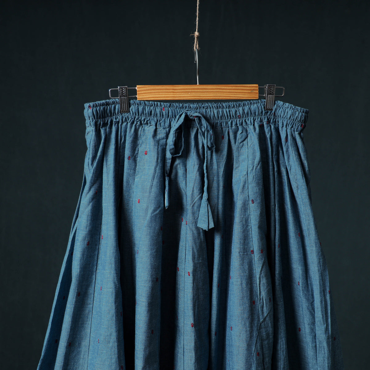 Jacquard 24 Kali Cotton Long Skirt with Patchwork Border 03