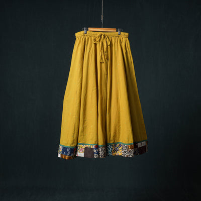 Jacquard 24 Kali Cotton Long Skirt with Patchwork Border 04