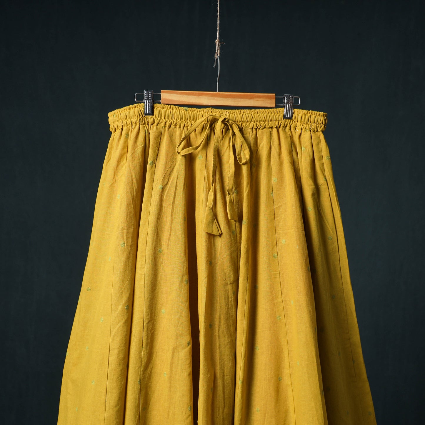 Jacquard 24 Kali Cotton Long Skirt with Patchwork Border 04