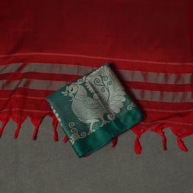 Dharwad Cotton Plain Thread Border Unstitched Dress Material: Kurta, Bottom & Dupatta 59
