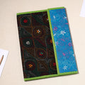 Black Handcrafted Bengal Kantha Work File Folder