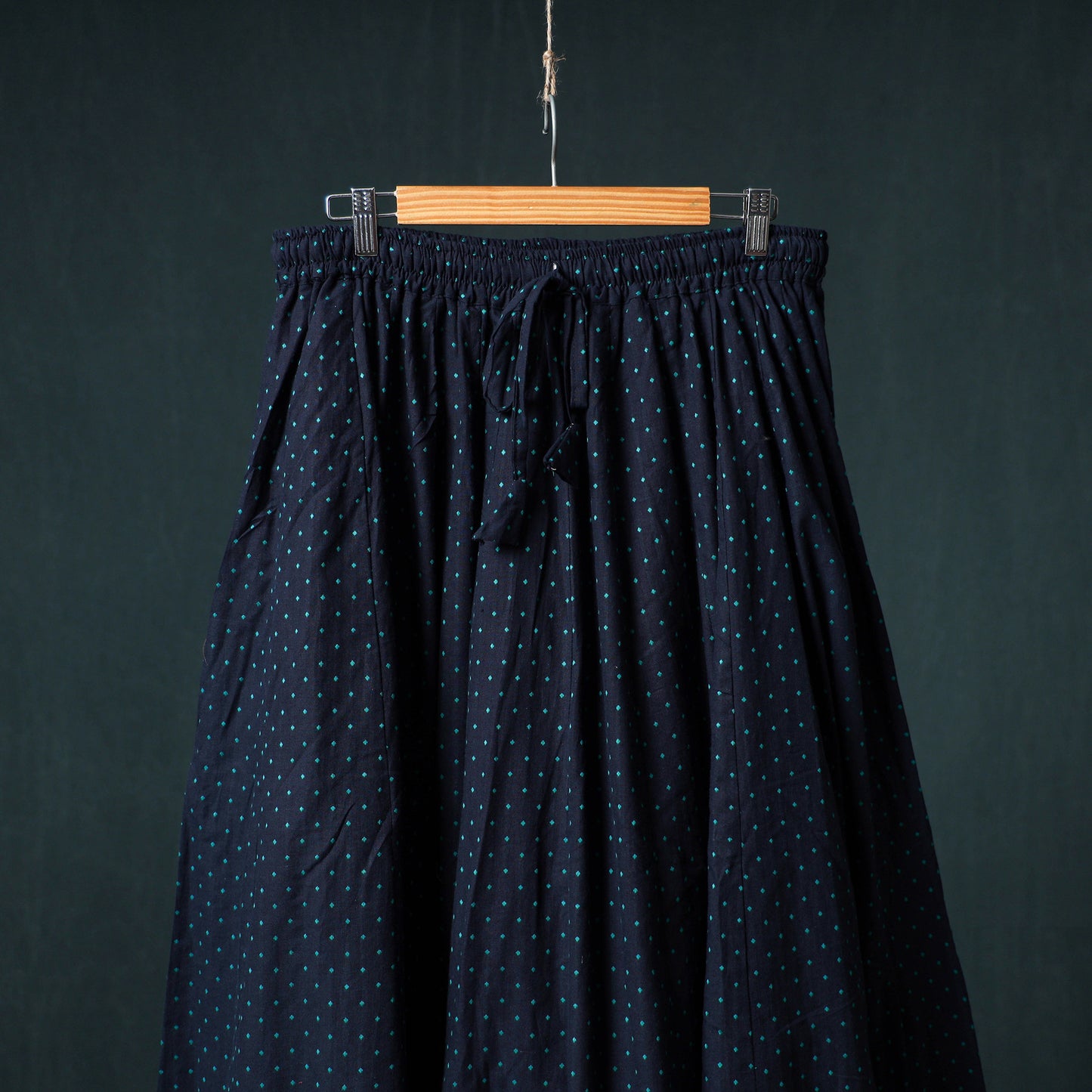Jacquard 24 Kali Cotton Long Skirt with Patchwork Border 08
