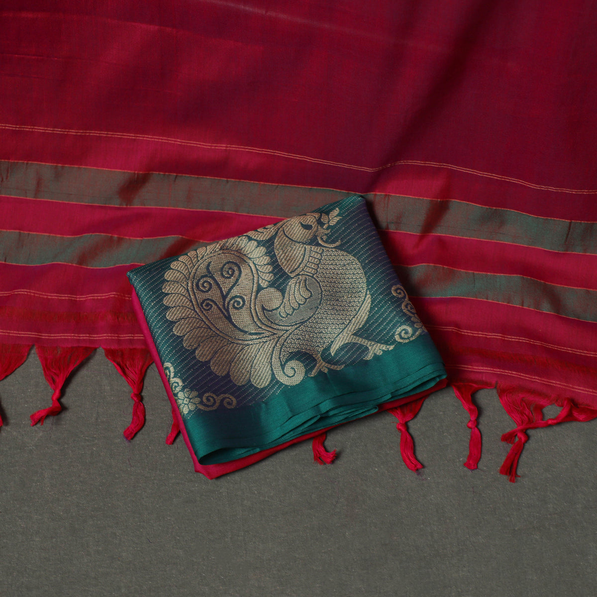 Dharwad Cotton Plain Thread Border Unstitched Dress Material: Kurta, Bottom & Dupatta 61