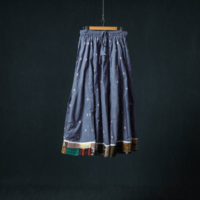 Jacquard 24 Kali Cotton Long Skirt with Patchwork Border 07