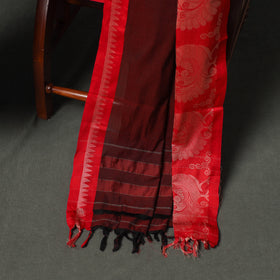 Maroon - Dharwad Cotton Plain Thread Border Unstitched Dress Material: Kurta, Bottom & Dupatta 62