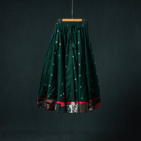 Jacquard 24 Kali Cotton Long Skirt with Patchwork Border 10