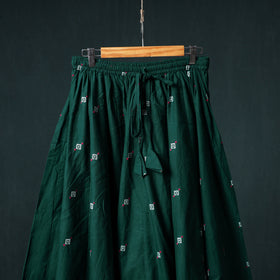 Jacquard 24 Kali Cotton Long Skirt with Patchwork Border 10