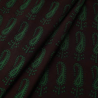 Maroon - Bagh Block Printed Cotton Fabric 12