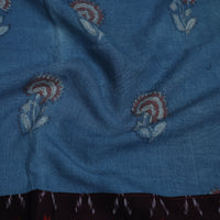 Blue - Block Print Woollen Akola Blouse Piece 28