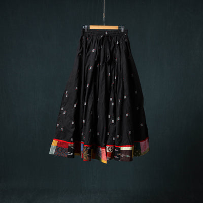 Jacquard 24 Kali Cotton Long Skirt with Patchwork Border 12