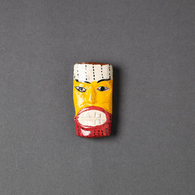  Tribal Mask - Rajasthani Handpainted Wooden Fridge Magnet Online in India  