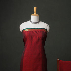 Dharwad Cotton Plain Zari Border Unstitched Dress Material: Kurta, Bottom & Dupatta 64