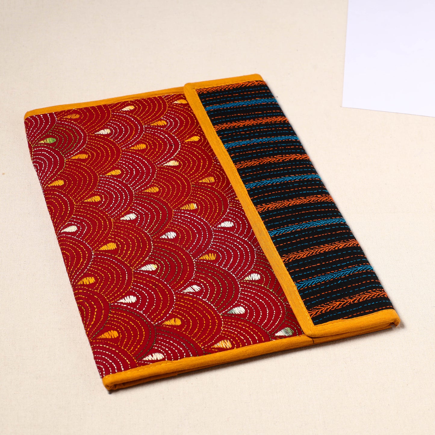 Handcrafted Bengal Kantha Work File Folder 75