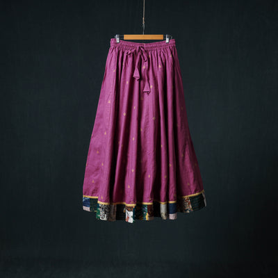 Jacquard 24 Kali Cotton Long Skirt with Patchwork Border 13