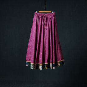 Jacquard 24 Kali Cotton Long Skirt with Patchwork Border 13