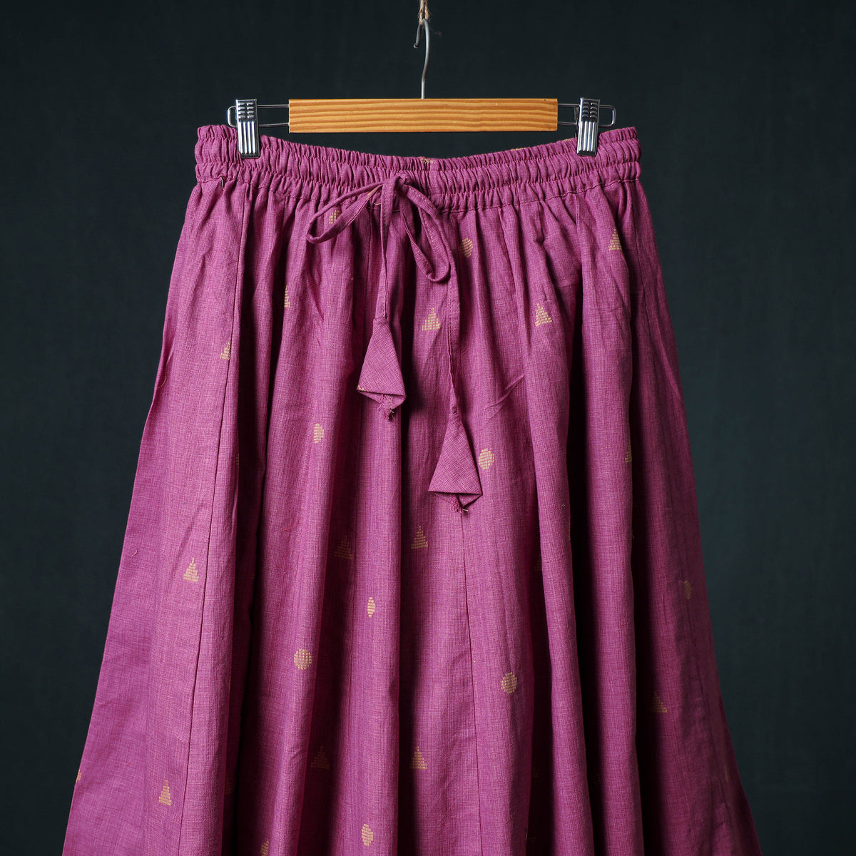 Jacquard 24 Kali Cotton Long Skirt with Patchwork Border 13