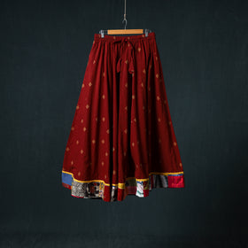 Jacquard 24 Kali Cotton Long Skirt with Patchwork Border 15