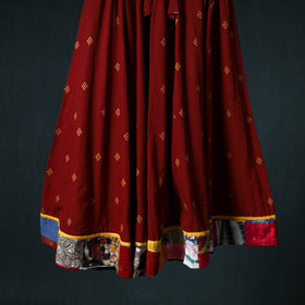 Jacquard 24 Kali Cotton Long Skirt with Patchwork Border 15
