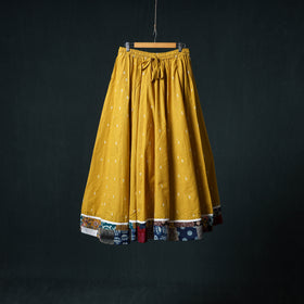 Jacquard 24 Kali Cotton Long Skirt with Patchwork Border 16