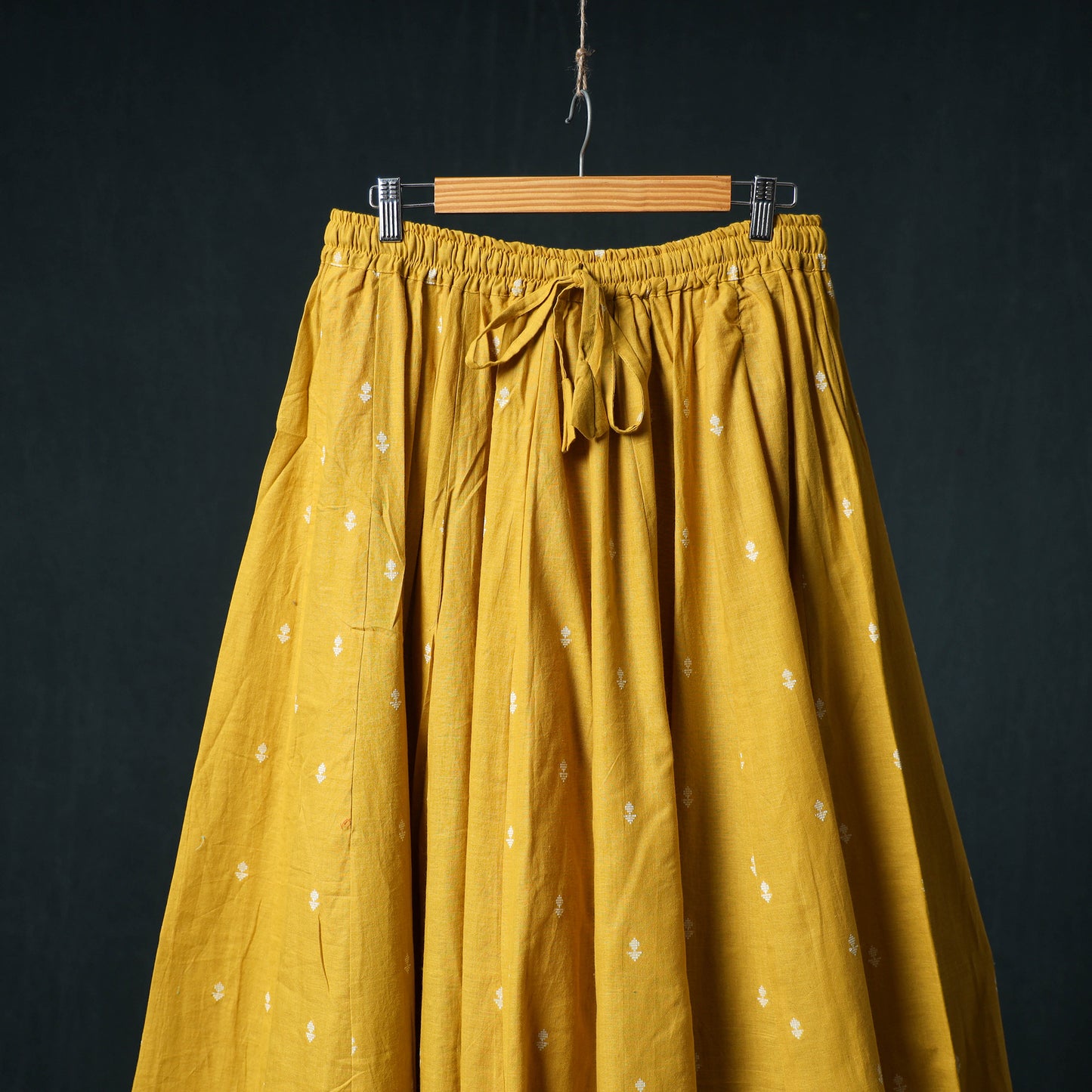 Jacquard 24 Kali Cotton Long Skirt with Patchwork Border 16