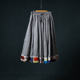 Jacquard 24 Kali Cotton Long Skirt with Patchwork Border 17