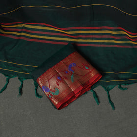 Dharwad Cotton Plain Zari Border Unstitched Dress Material: Kurta, Bottom & Dupatta 67