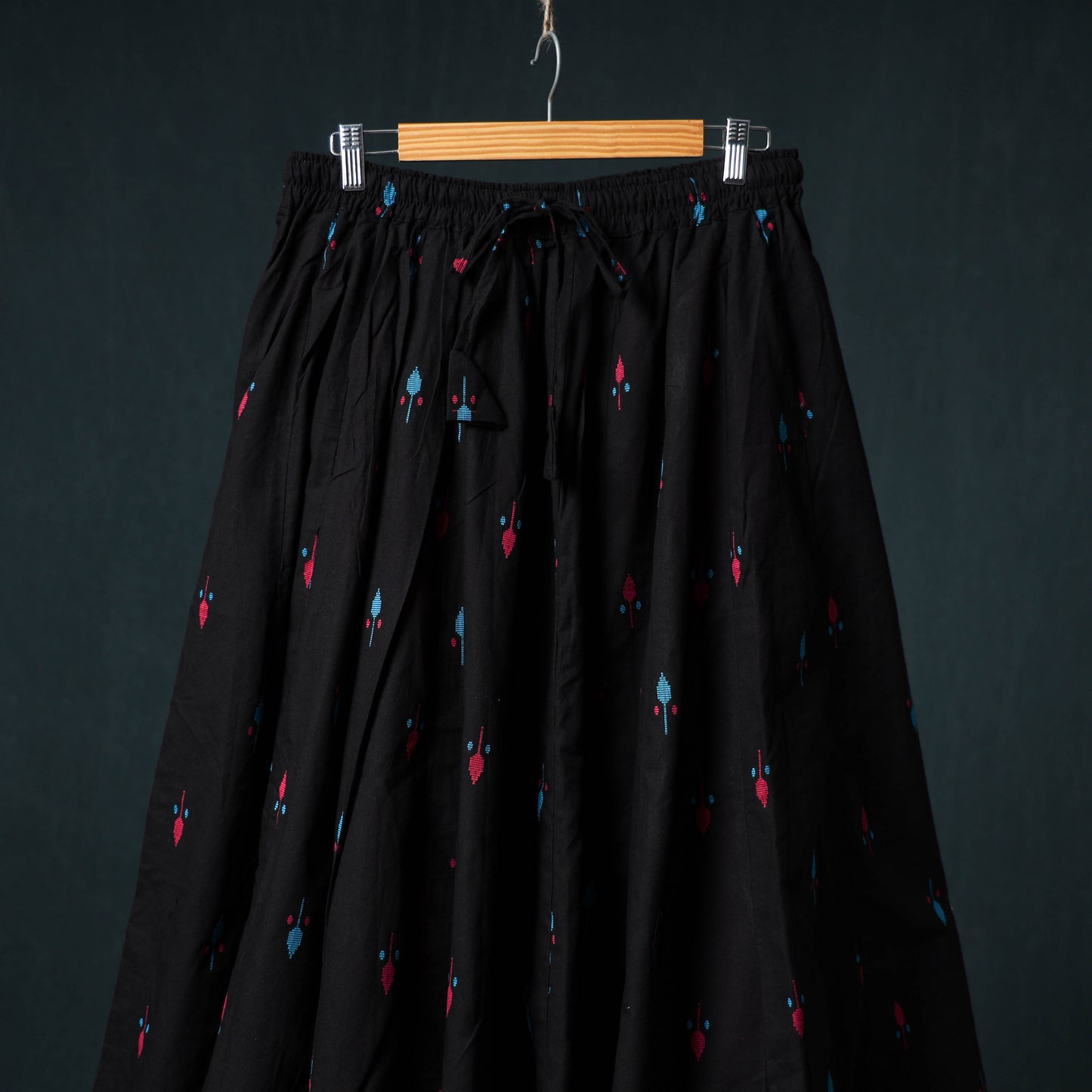Jacquard 24 Kali Cotton Long Skirt with Patchwork Border 18