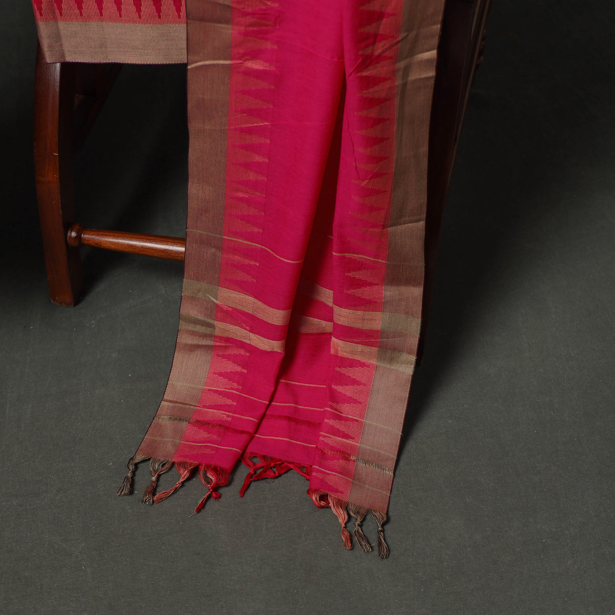 Dharwad Cotton Plain Thread Border Unstitched Dress Material: Kurta, Bottom & Dupatta 68