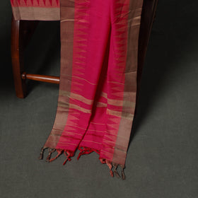 Dharwad Cotton Plain Thread Border Unstitched Dress Material: Kurta, Bottom & Dupatta 68
