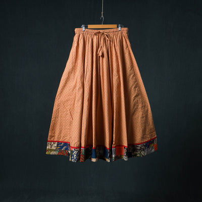Jacquard 24 Kali Cotton Long Skirt with Patchwork Border 19