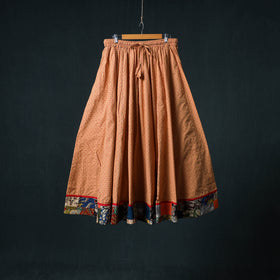 Jacquard 24 Kali Cotton Long Skirt with Patchwork Border 19